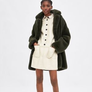 Zara leather look dress